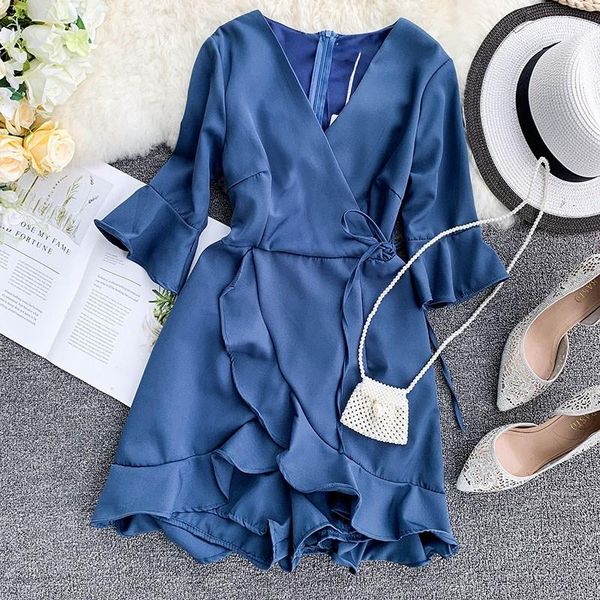 women's jumpsuits & rompers summer vacation short sleeve irregular ruffle jumpsuit women solid color high waist playsuit ruffles fake t, Black;white
women's jumpsuits & rompers summer vacation short sleeve irregular ruffle jumpsuit women solid color high waist playsuit ruffles fake t, Black;white