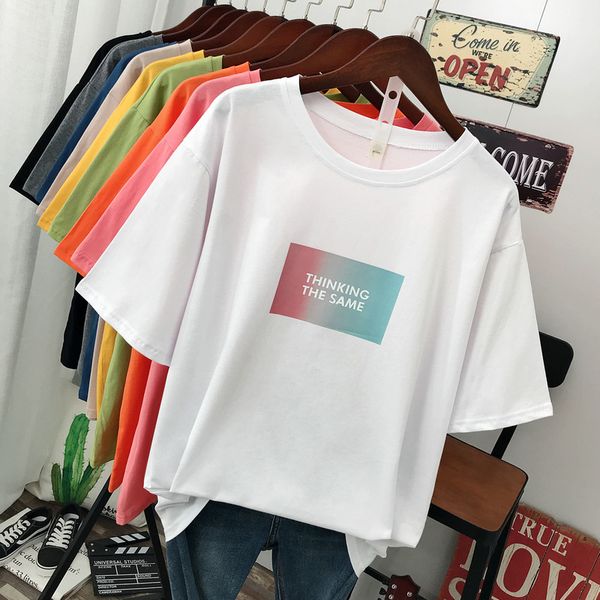 large size summer 2021 new street fashion casual womens t-shirt loose short sleeve pullovers 100% cotton letter printing, White
large size summer 2021 new street fashion casual womens t-shirt loose short sleeve pullovers 100% cotton letter printing, White
