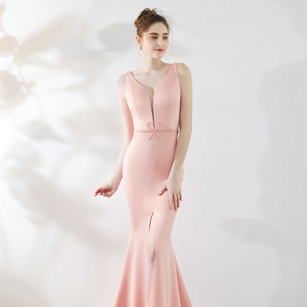 luxury party evening dress 1219# evening female celebrity fishtail long host with thin temperament v-neck summer, White;pink
luxury party evening dress 1219# evening female celebrity fishtail long host with thin temperament v-neck summer, White;pink