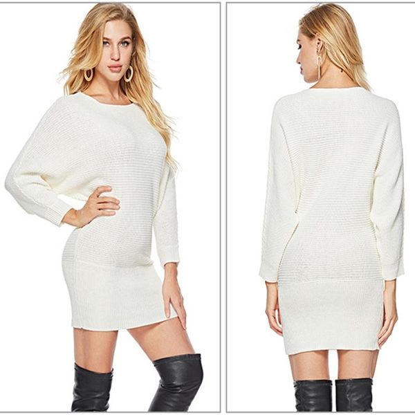 casual dresses women solid color sweater dress long bat sleeve bodycon knitted female fashion wear autumn shopping party, Black;gray
casual dresses women solid color sweater dress long bat sleeve bodycon knitted female fashion wear autumn shopping party, Black;gray