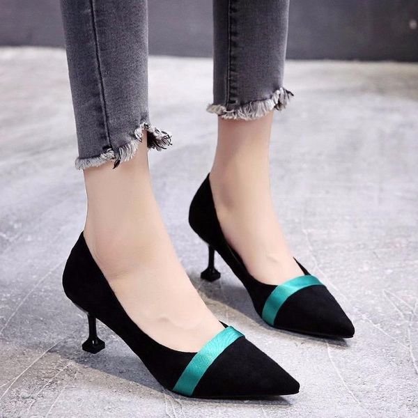 dress shoes ladies thin high heels pumps female pointed toe slip on shallow women woman mixed color flock casual, Black
dress shoes ladies thin high heels pumps female pointed toe slip on shallow women woman mixed color flock casual, Black