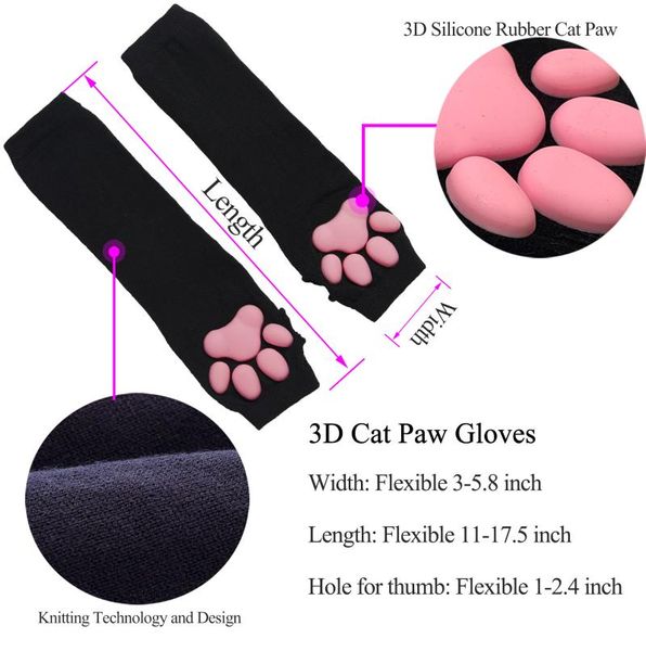 five fingers gloves 3d silicone cat socks stockings cute kitten fingerless mittens pawpads women girls christmas halloween cosplay, Blue;gray
five fingers gloves 3d silicone cat socks stockings cute kitten fingerless mittens pawpads women girls christmas halloween cosplay, Blue;gray