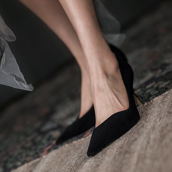luxury dress shoes pointy 2021 thin heel french high heels fairy style black work korean versatile single sho
luxury dress shoes pointy 2021 thin heel french high heels fairy style black work korean versatile single sho