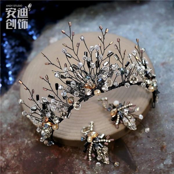 hair clips & barrettes handmade black glamorous noble original crown headdress bridal accessories po studio show performance style retro, Golden;silver
hair clips & barrettes handmade black glamorous noble original crown headdress bridal accessories po studio show performance style retro, Golden;silver