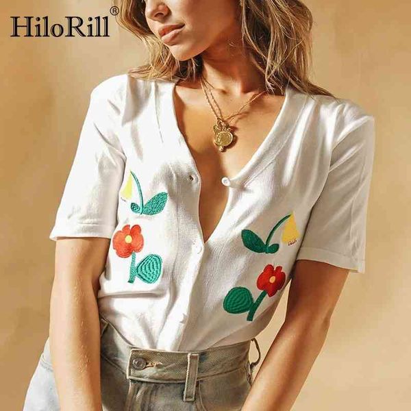 women elegant floral embroidery t shirt v neck cardigans female short sleeve casual white t-shirt camisetas 210508
women elegant floral embroidery t shirt v neck cardigans female short sleeve casual white t-shirt camisetas 210508