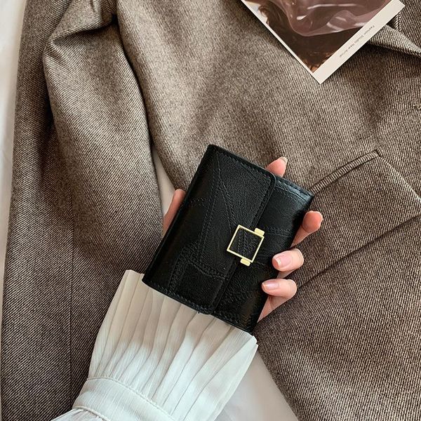 wallet women short european and american retro fashion card holder personality mini trendy coin purse wallets, Red;black
wallet women short european and american retro fashion card holder personality mini trendy coin purse wallets, Red;black