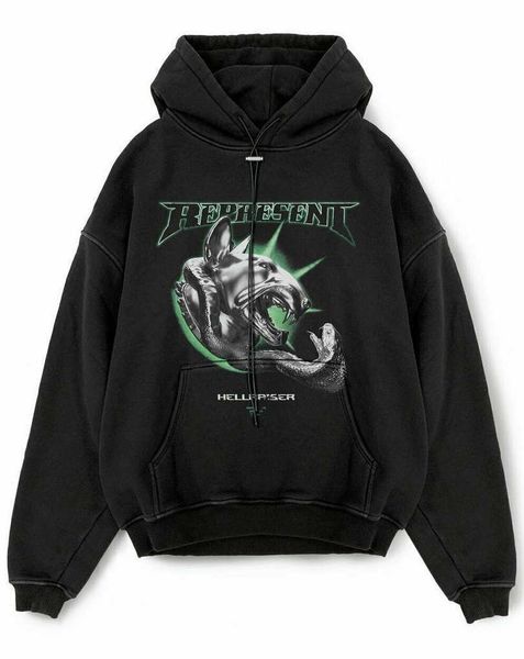 men's s rep 21fw python dog cobra print men's and women's loose fashion hoodie, Black
men's s rep 21fw python dog cobra print men's and women's loose fashion hoodie, Black
