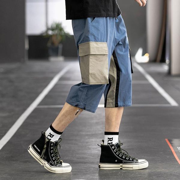 men black shorts rock hip hop cargo short pants mens casual streetwear loose men's, White;black
men black shorts rock hip hop cargo short pants mens casual streetwear loose men's, White;black