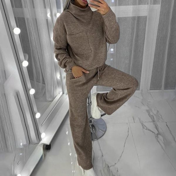 women's two piece pants 2021 autumn winter 2 pieces women sets knitted tracksuit turtleneck jumpers+wide leg jogging ladies casual swea, White
women's two piece pants 2021 autumn winter 2 pieces women sets knitted tracksuit turtleneck jumpers+wide leg jogging ladies casual swea, White