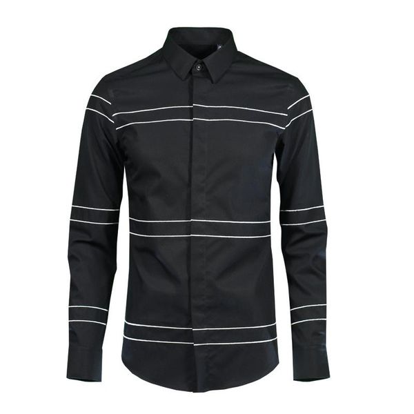 stripe embroidered men shirt 100% cotton solid color long sleeve dress fashion slim fit man plus size 4xl men's casual shirts, White;black
stripe embroidered men shirt 100% cotton solid color long sleeve dress fashion slim fit man plus size 4xl men's casual shirts, White;black