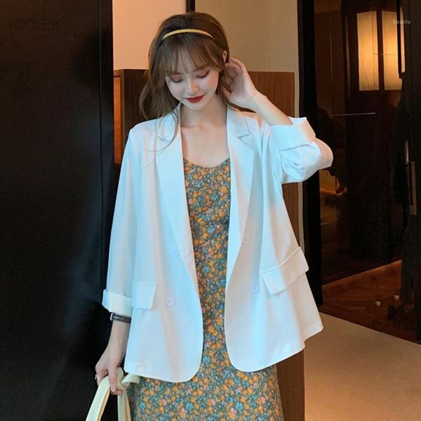 advanced sense white suit coat women 2021 spring and autumn thin korean relaxed british style casual women's suits & blazers, White;black
advanced sense white suit coat women 2021 spring and autumn thin korean relaxed british style casual women's suits & blazers, White;black