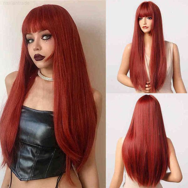henry margu orange red ombre long straight for women natural synthetic with bangs cosplay party wigs heat ristant, Black
henry margu orange red ombre long straight for women natural synthetic with bangs cosplay party wigs heat ristant, Black