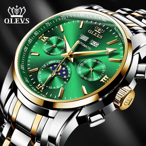 men watches automatic black watch stainless steel waterproof business sport mechanical wristwatch 6633 wristwatches, Slivery;brown
men watches automatic black watch stainless steel waterproof business sport mechanical wristwatch 6633 wristwatches, Slivery;brown