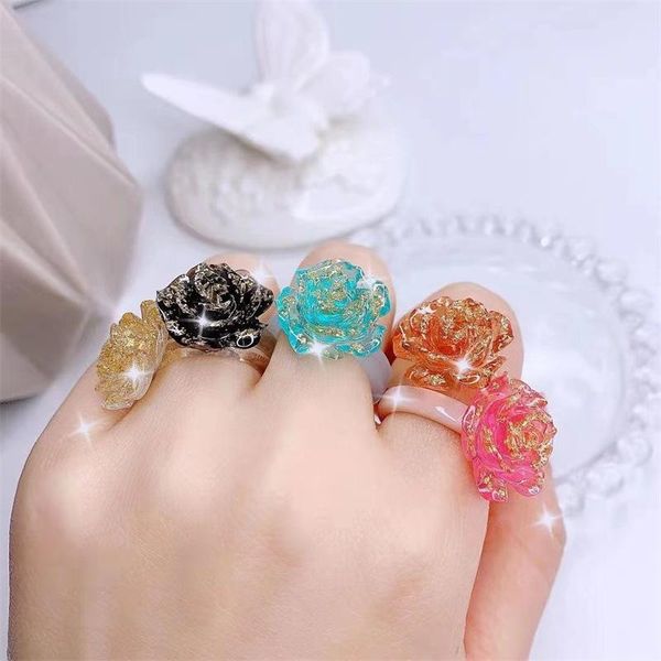 korean fashion summer beach colorful resin rose flower rings for women girl engagement party jewelry gift wedding, Slivery;golden
korean fashion summer beach colorful resin rose flower rings for women girl engagement party jewelry gift wedding, Slivery;golden