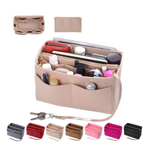 cosmetic bags & cases women's makeup organizer felt cloth insert bag multi-functional travel girl storage toiletry liner
cosmetic bags & cases women's makeup organizer felt cloth insert bag multi-functional travel girl storage toiletry liner