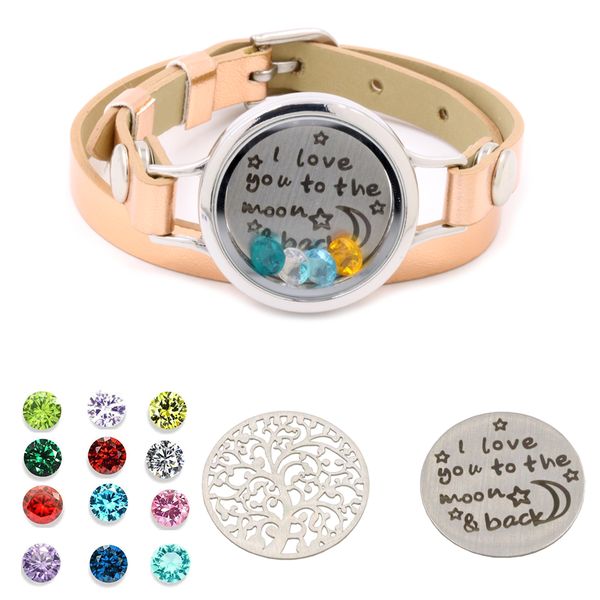 floating charm living memory lockets bracelet glass bangle with leather bands strap gifts for mom girls family, Golden;silver
floating charm living memory lockets bracelet glass bangle with leather bands strap gifts for mom girls family, Golden;silver