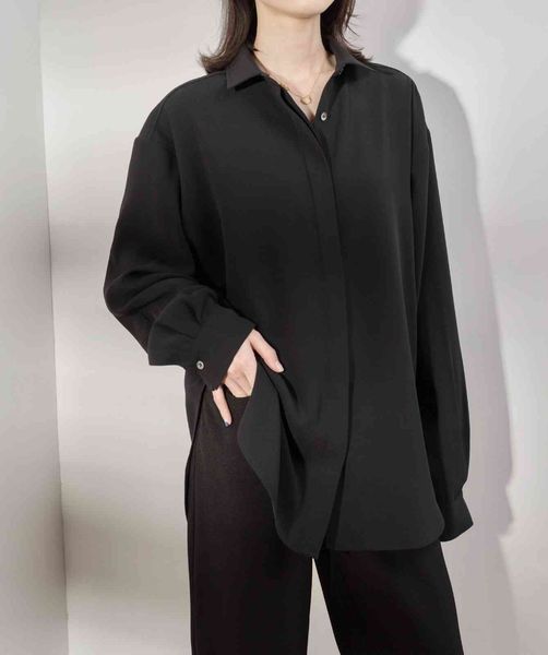 suit women's loose blouse long sleeve silhouette turn-down collar buttons ol shirt, White;black
suit women's loose blouse long sleeve silhouette turn-down collar buttons ol shirt, White;black