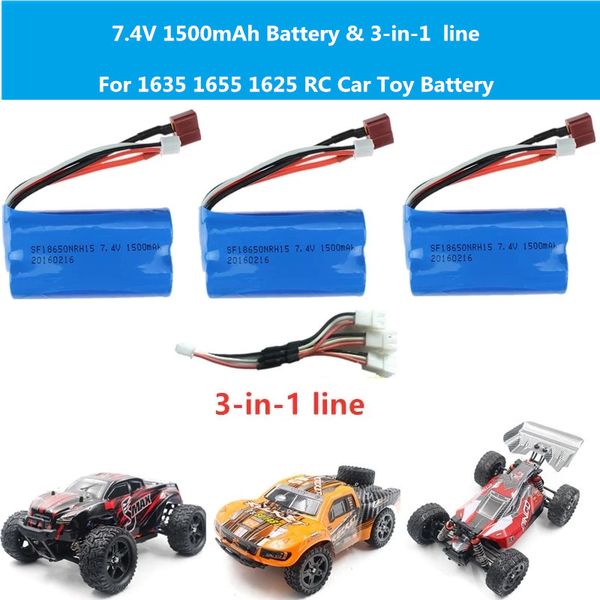 2pcs or 3pcs 4pcs 7.4v 1500mah battery spare part for 1635 1655 1625 rc car battery 1635 rc car 3-to-1 usb line
2pcs or 3pcs 4pcs 7.4v 1500mah battery spare part for 1635 1655 1625 rc car battery 1635 rc car 3-to-1 usb line