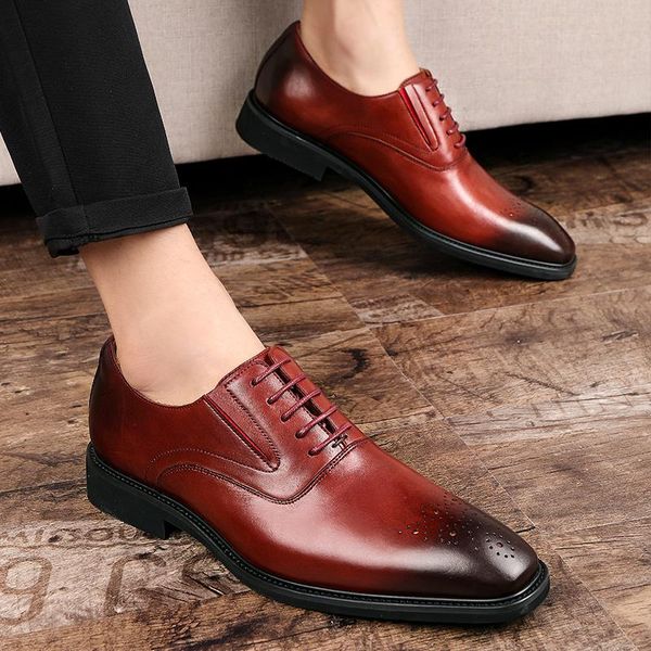 dress shoes men classic business man genuine leather fashion pointed toe flats lace-up formal wedding party, Black
dress shoes men classic business man genuine leather fashion pointed toe flats lace-up formal wedding party, Black