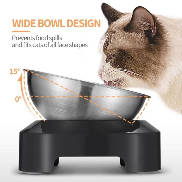 stainless steel tilted cat bowl with stand single/double adjustable non slip water kitten pet feeder jw bowls & feeders
stainless steel tilted cat bowl with stand single/double adjustable non slip water kitten pet feeder jw bowls & feeders