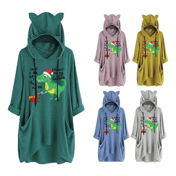 women's hoodies & sweatshirts 2021 spring autumn casual christmas ear hat mid-length blouse mid-sleeve cute printed hooded loose 8, Black
women's hoodies & sweatshirts 2021 spring autumn casual christmas ear hat mid-length blouse mid-sleeve cute printed hooded loose 8, Black