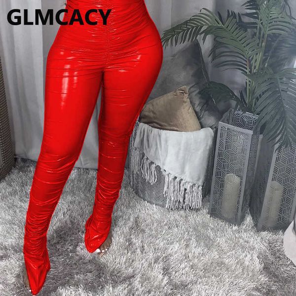women high waist pu leather skinny pants solid chic streetwear trousers 210702, Black;white
women high waist pu leather skinny pants solid chic streetwear trousers 210702, Black;white