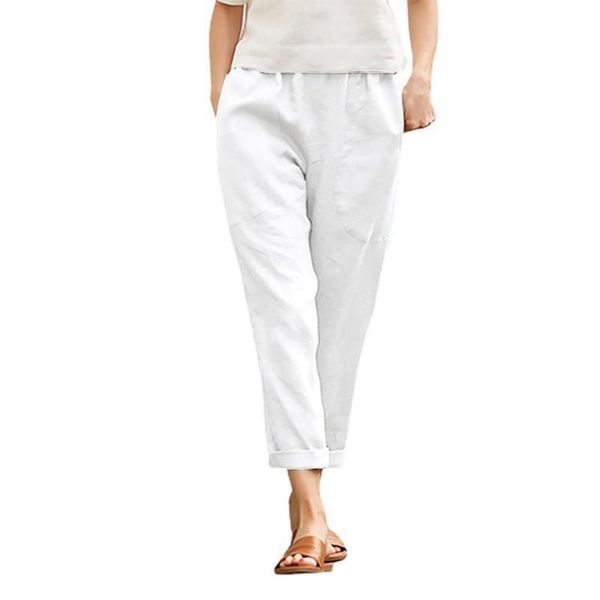 women's pants & capris skin-friendly simple big pockets thin casual trousers for daily wear, Black;white
women's pants & capris skin-friendly simple big pockets thin casual trousers for daily wear, Black;white