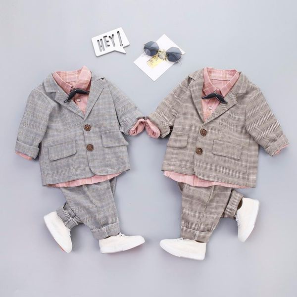 baby set boys plaid clothes spring shirt + coat pants suit 1 2 3 4 years kid fall gentleman costume children wedding outfit clothing sets, White
baby set boys plaid clothes spring shirt + coat pants suit 1 2 3 4 years kid fall gentleman costume children wedding outfit clothing sets, White