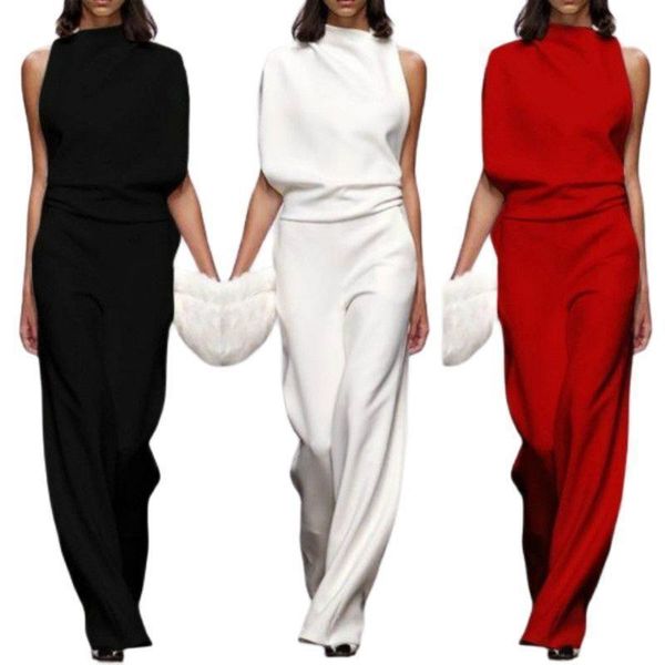 one shoulder short sleeve womens jumpsuits casual commuting spring femme slim solid color, Black;white
one shoulder short sleeve womens jumpsuits casual commuting spring femme slim solid color, Black;white