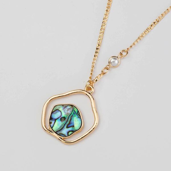 chains fashion natural color abalone shell polygonal pendant personality versatile clavicle chain necklace female, Silver
chains fashion natural color abalone shell polygonal pendant personality versatile clavicle chain necklace female, Silver