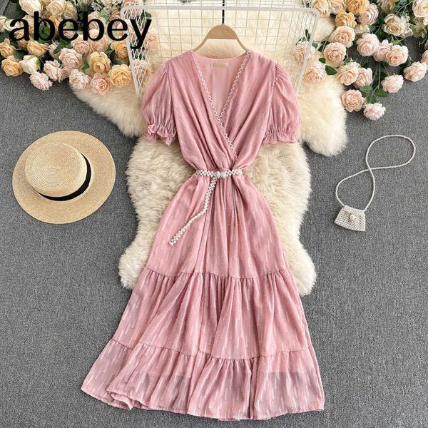 women elegant french dress puff sleeve v neck belt solid office dresses summer casual fashion streetwear a-line dress 210715, Black;gray
women elegant french dress puff sleeve v neck belt solid office dresses summer casual fashion streetwear a-line dress 210715, Black;gray