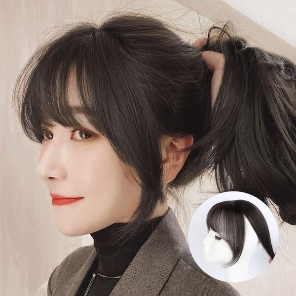 women's french wig style real 3d air fake bangs hair natural traceless invisible patch, Black
women's french wig style real 3d air fake bangs hair natural traceless invisible patch, Black