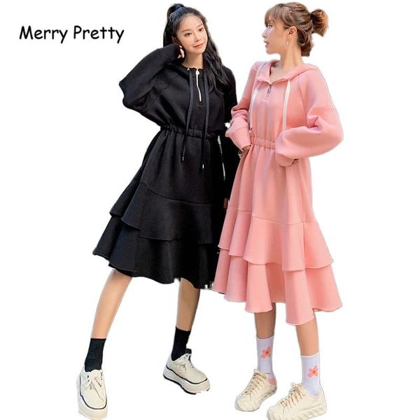 casual dresses merry pretty 2021 zip korean sweet fashion women dress pleasted zipper up pink hooded black plus size, Black;gray
casual dresses merry pretty 2021 zip korean sweet fashion women dress pleasted zipper up pink hooded black plus size, Black;gray