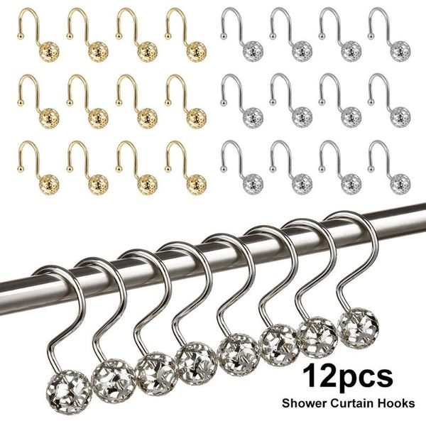bath accessory set silver/gold rustproof of 12 bling hollow ball shower curtain hooks pothook rings hangers
bath accessory set silver/gold rustproof of 12 bling hollow ball shower curtain hooks pothook rings hangers