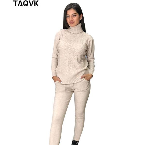 knitted suits high collar long sleeve sweater + pants two-piece set knitting and trouser costume sets women's two piece, White
knitted suits high collar long sleeve sweater + pants two-piece set knitting and trouser costume sets women's two piece, White