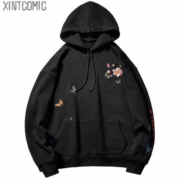 men's hoodies & sweatshirts hip hop harajuku streetwear hoodie sweatshirt mens embroidery butterfly floral pullover cotton casual 2021, Black
men's hoodies & sweatshirts hip hop harajuku streetwear hoodie sweatshirt mens embroidery butterfly floral pullover cotton casual 2021, Black