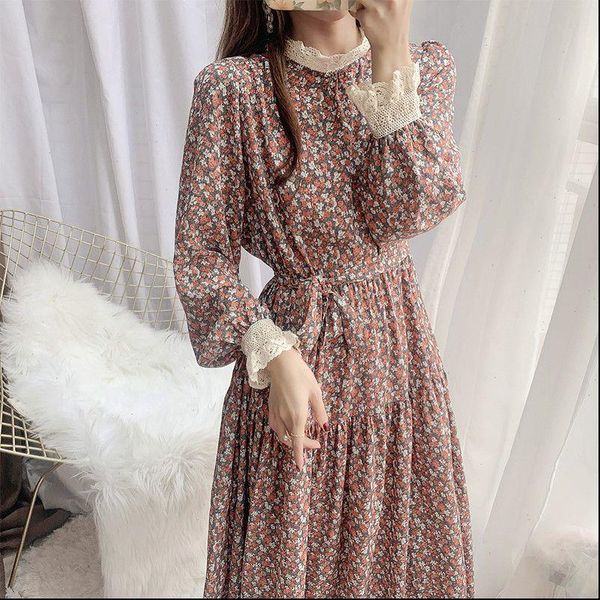 women womens dresses chiffon dress two layers autumn winter fashion female long sleeve vintage printed casual loose a line vestido, Black;gray
women womens dresses chiffon dress two layers autumn winter fashion female long sleeve vintage printed casual loose a line vestido, Black;gray