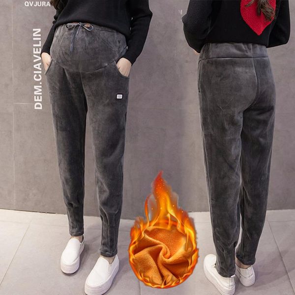 winter thicken warm plus velvet maternity pants elastic waist belly clothes for pregnant women pregnancy trousers bottoms, White
winter thicken warm plus velvet maternity pants elastic waist belly clothes for pregnant women pregnancy trousers bottoms, White