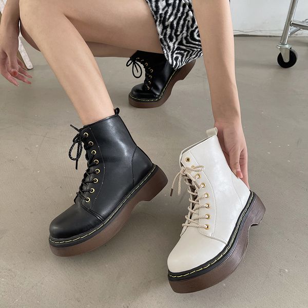 thick soled martin women's 2021 autumn fashion lace up british thin boots, Black
thick soled martin women's 2021 autumn fashion lace up british thin boots, Black