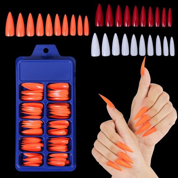 false nails 100pcs/box candy color solid long stiletto sharp nail tips uv gel full style cover acrylic fake diy supplies, Red;gold
false nails 100pcs/box candy color solid long stiletto sharp nail tips uv gel full style cover acrylic fake diy supplies, Red;gold