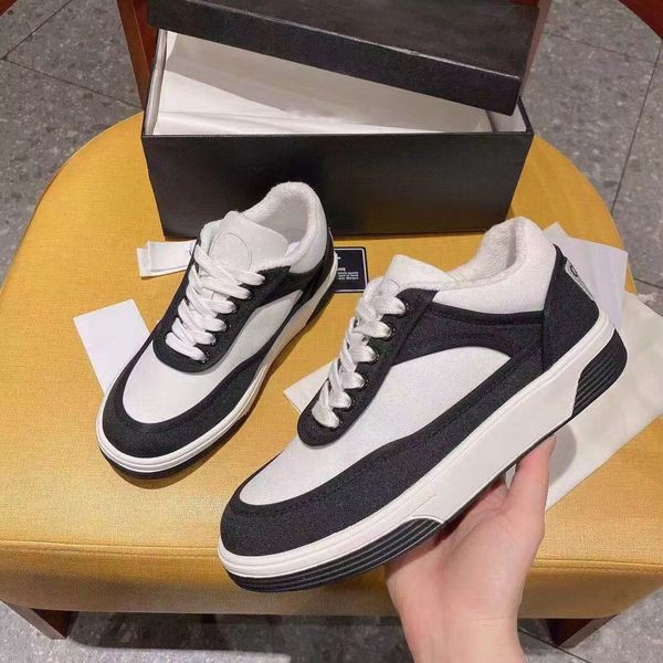 luxury design women casual shoes platform lace up sneaker outdoor designer trainers flats canvas patchwork sneakers with box, Black
luxury design women casual shoes platform lace up sneaker outdoor designer trainers flats canvas patchwork sneakers with box, Black