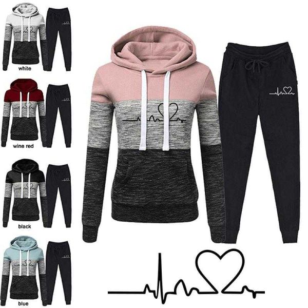 winter tracksuit women 2 piece set print hoodies+pants sportwear women's sports suit hooded sweatshirt jogging pants 210930, White
winter tracksuit women 2 piece set print hoodies+pants sportwear women's sports suit hooded sweatshirt jogging pants 210930, White