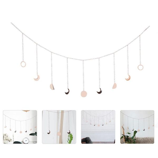 tapestries moon phase metal pendant with chain hanging wall art decoration ornament
tapestries moon phase metal pendant with chain hanging wall art decoration ornament