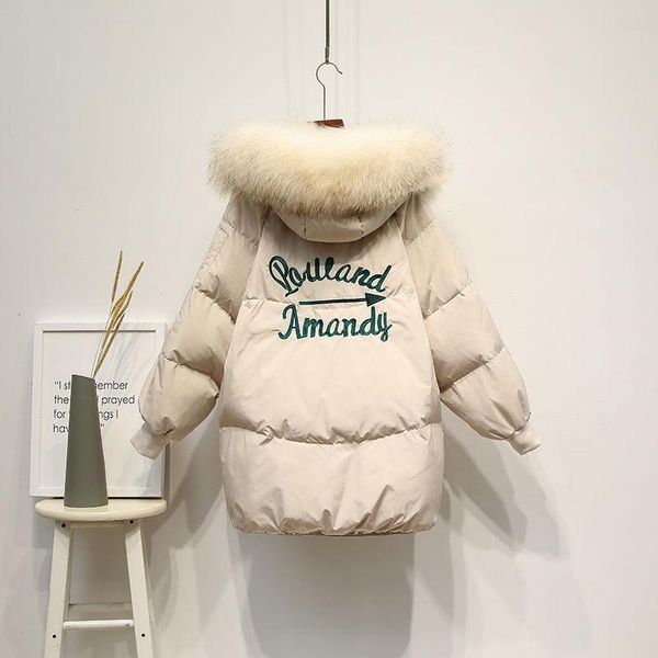 women's down & parkas big fur collar with a hood winter down jacket female 90% white duck thick parkas warm feather coat ownx, Black
women's down & parkas big fur collar with a hood winter down jacket female 90% white duck thick parkas warm feather coat ownx, Black