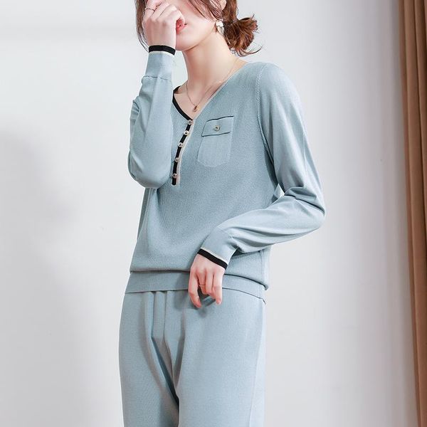 women's two piece pants knitwear autumn 2021 korean wide-leg sports suit fashion and leisure two-piece, White
women's two piece pants knitwear autumn 2021 korean wide-leg sports suit fashion and leisure two-piece, White