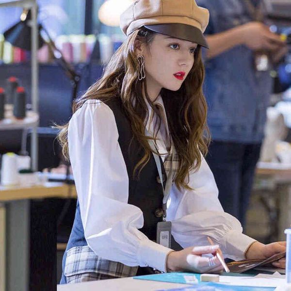 autumn plaid-style printing attached pocket elegant jacket temperament sleeve dress quality women's clothes, Black;gray
autumn plaid-style printing attached pocket elegant jacket temperament sleeve dress quality women's clothes, Black;gray