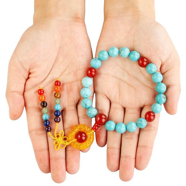 charm bracelets 21 stone mala for women men, 7 chakra crystal lucky coin amulet tassel stretch wristband, 7.8" strand, Golden;silver
charm bracelets 21 stone mala for women men, 7 chakra crystal lucky coin amulet tassel stretch wristband, 7.8" strand, Golden;silver