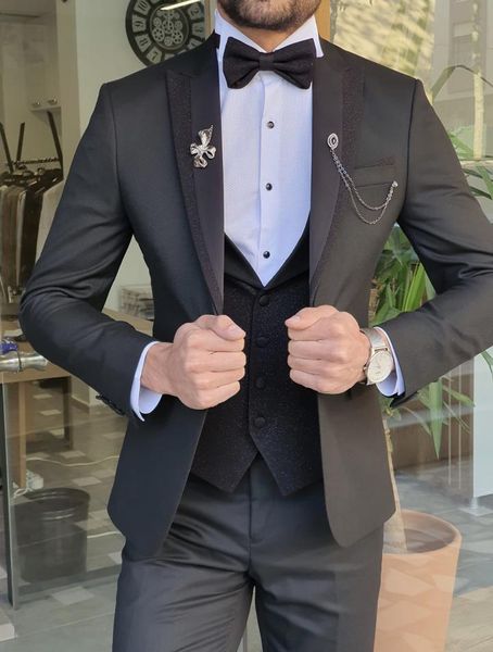 men's suits & blazers (jacket+pants+vest) tailor-made black costumes male set 3 piece groomsman wedding suit for man 2021 dress slim fi, White;black
men's suits & blazers (jacket+pants+vest) tailor-made black costumes male set 3 piece groomsman wedding suit for man 2021 dress slim fi, White;black