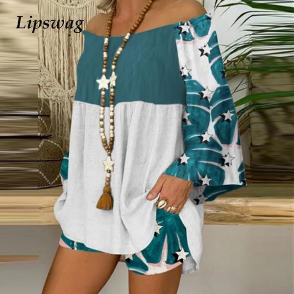 women's tracksuits casual patchwork women two piece set spring summer long sleeve pullover and loose shorts outfits fashion off should, Gray
women's tracksuits casual patchwork women two piece set spring summer long sleeve pullover and loose shorts outfits fashion off should, Gray