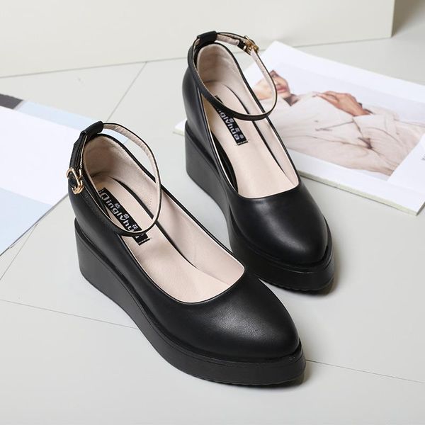 dress shoes european style increase spring and autumn of 2021 pine cake high heels single shoesh women's small code 31 32 33 40, Black
dress shoes european style increase spring and autumn of 2021 pine cake high heels single shoesh women's small code 31 32 33 40, Black